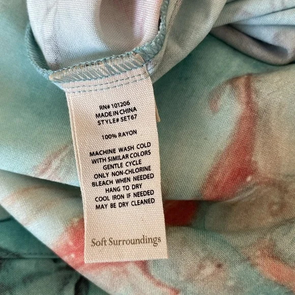 Soft Surroundings Blue and Pink Maxi Dress - Picture 9 of 9